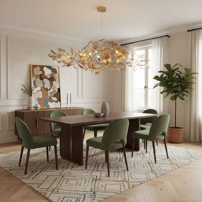 Acrylic Ginkgo Leaf Chandelier - Elegant Design with Adjustable Height