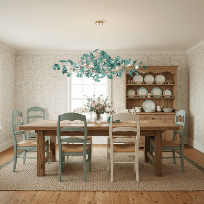 Acrylic Ginkgo Leaf Chandelier - Elegant Design with Adjustable Height