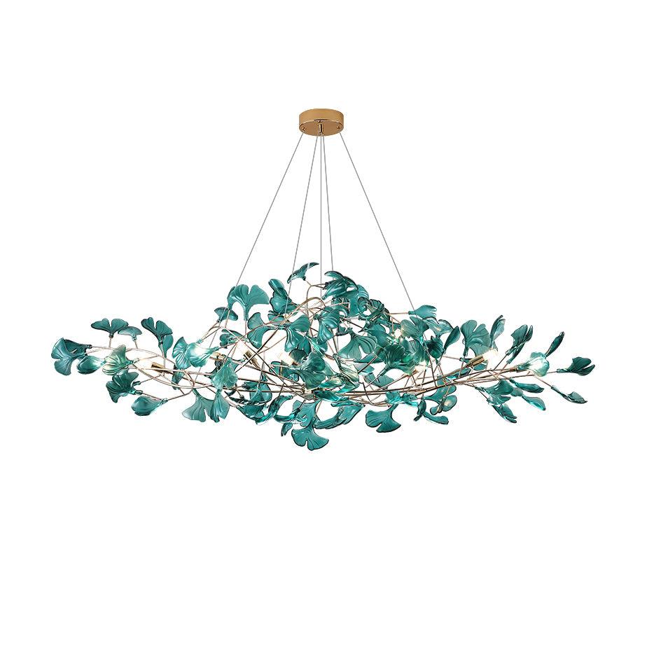 Acrylic Ginkgo Leaf Chandelier - Elegant Design with Adjustable Height