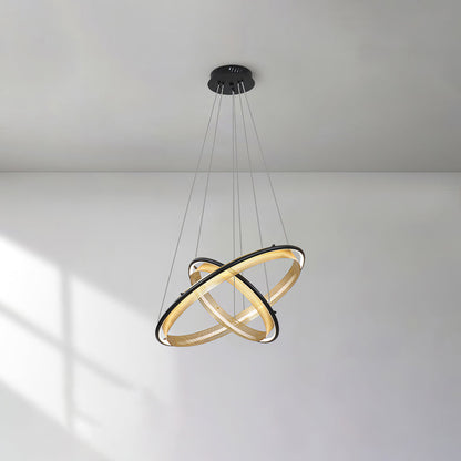 Modern Acrylic LED Round Chandelier with Dimmable Light & Energy Effic