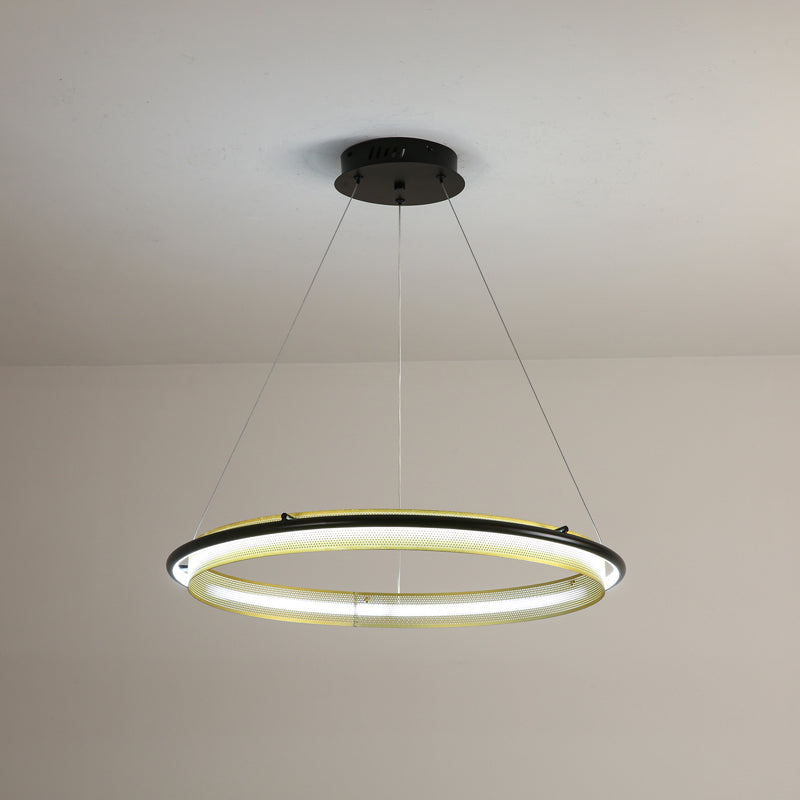 Modern Acrylic LED Round Chandelier with Dimmable Light & Energy Effic