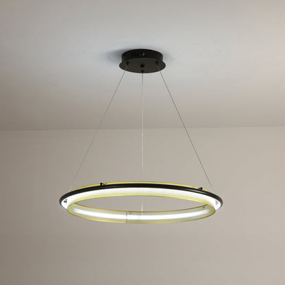 Modern Acrylic LED Round Chandelier with Dimmable Light & Energy Effic