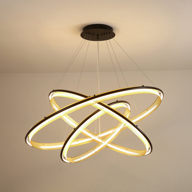 Modern Acrylic LED Round Chandelier with Dimmable Light & Energy Effic