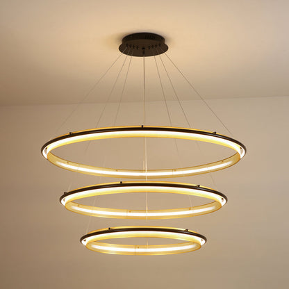 Modern Acrylic LED Round Chandelier with Dimmable Light & Energy Effic