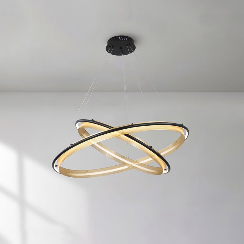 Modern Acrylic LED Round Chandelier with Dimmable Light & Energy Effic