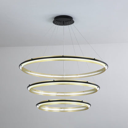 Modern Acrylic LED Round Chandelier with Dimmable Light & Energy Effic
