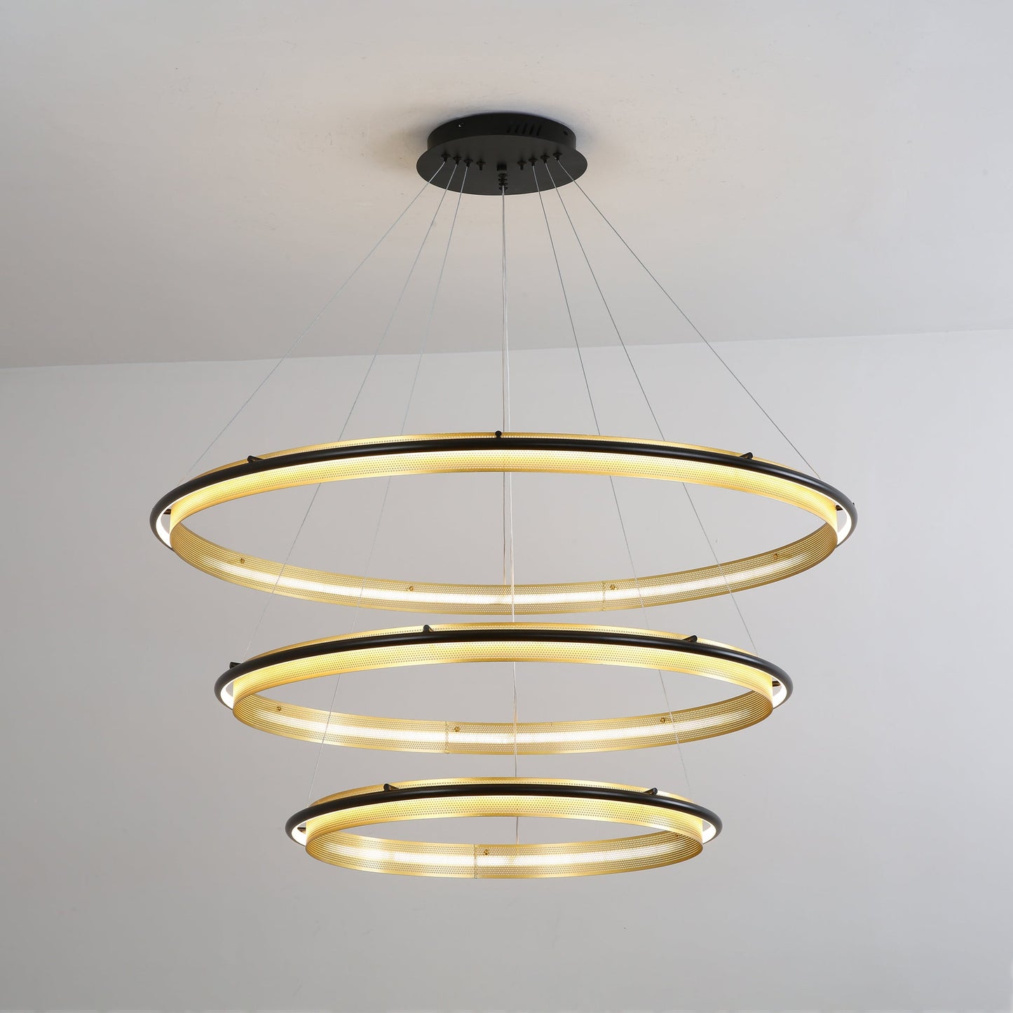 Modern Acrylic LED Round Chandelier with Dimmable Light & Energy Effic