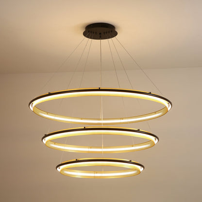 Modern Acrylic LED Round Chandelier with Dimmable Light & Energy Effic