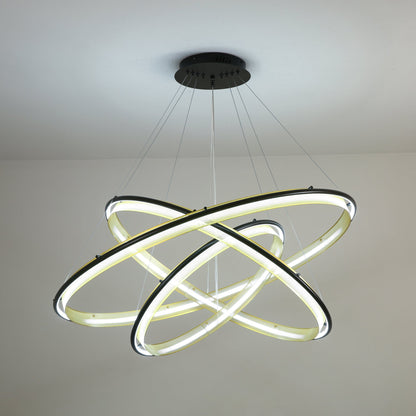 Modern Acrylic LED Round Chandelier with Dimmable Light & Energy Effic