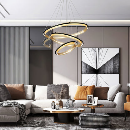 Modern Acrylic LED Round Chandelier with Dimmable Light & Energy Effic