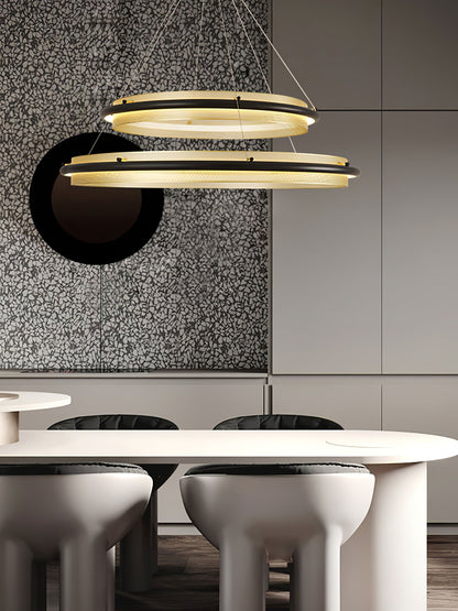 Modern Acrylic LED Round Chandelier with Dimmable Light & Energy Effic