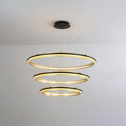 Modern Acrylic LED Round Chandelier with Dimmable Light & Energy Effic