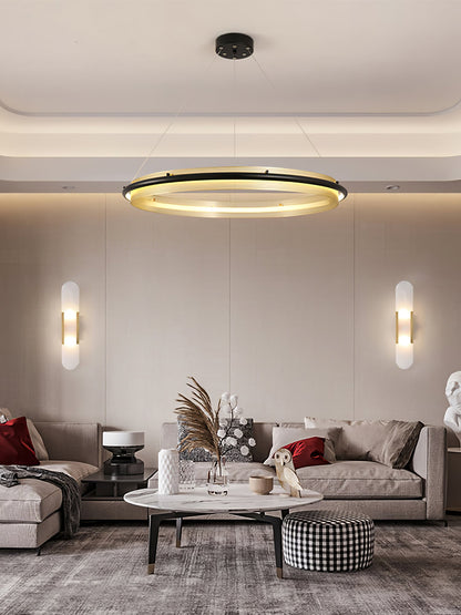 Modern Acrylic LED Round Chandelier with Dimmable Light & Energy Effic
