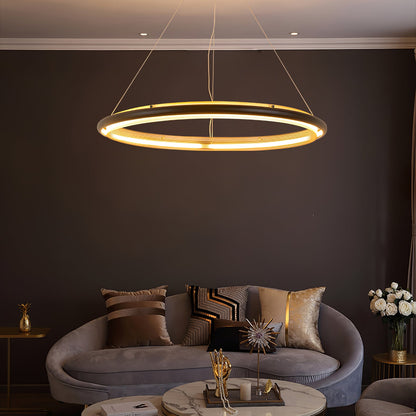 Modern Acrylic LED Round Chandelier with Dimmable Light & Energy Effic