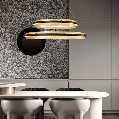 Modern Acrylic LED Round Chandelier with Dimmable Light & Energy Effic