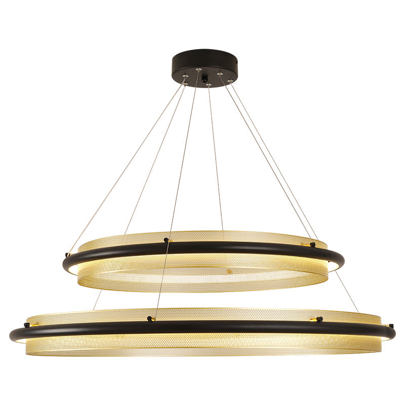 Modern Acrylic LED Round Chandelier with Dimmable Light & Energy Effic
