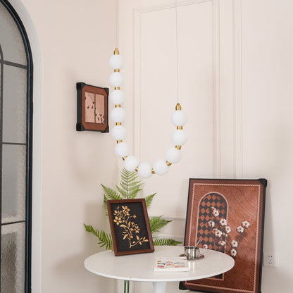 Elegant Acrylic Pearl Chandelier Necklace - Lightweight & Versatile