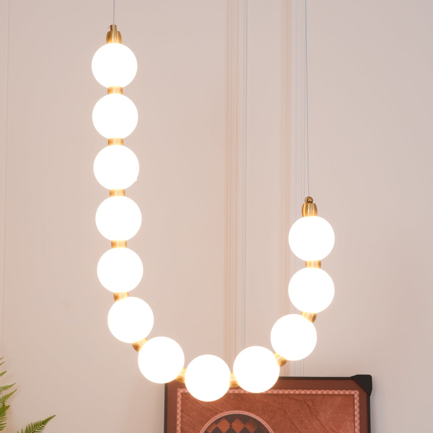 Elegant Acrylic Pearl Chandelier Necklace - Lightweight & Versatile