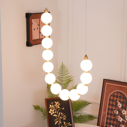 Elegant Acrylic Pearl Chandelier Necklace - Lightweight & Versatile