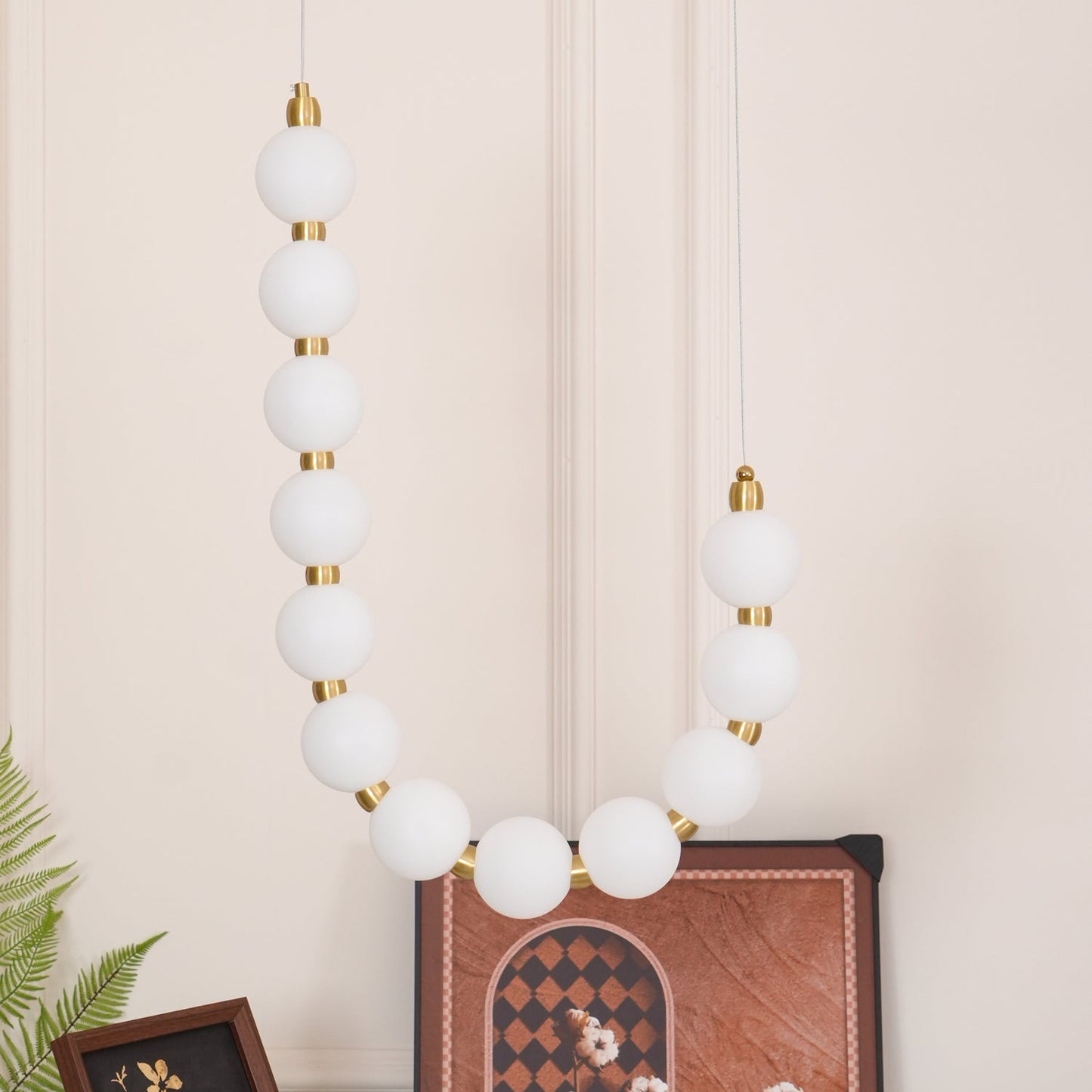 Elegant Acrylic Pearl Chandelier Necklace - Lightweight & Versatile