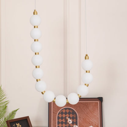 Elegant Acrylic Pearl Chandelier Necklace - Lightweight & Versatile