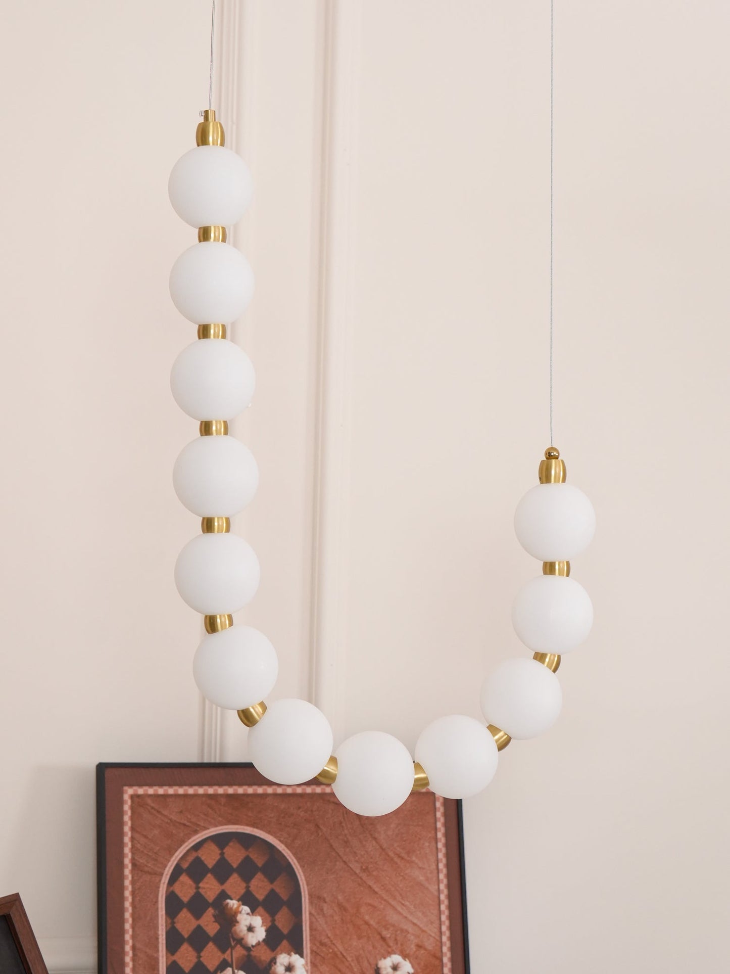 Elegant Acrylic Pearl Chandelier Necklace - Lightweight & Versatile