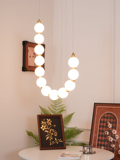 Elegant Acrylic Pearl Chandelier Necklace - Lightweight & Versatile