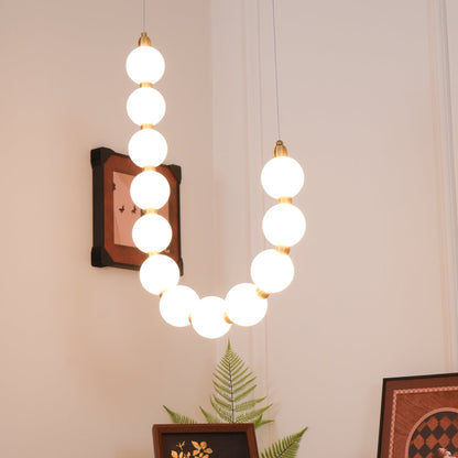 Elegant Acrylic Pearl Chandelier Necklace - Lightweight & Versatile
