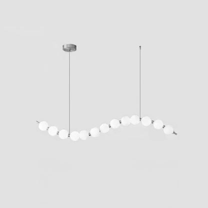 Elegant Acrylic Pearl Chandelier Necklace - Lightweight & Versatile