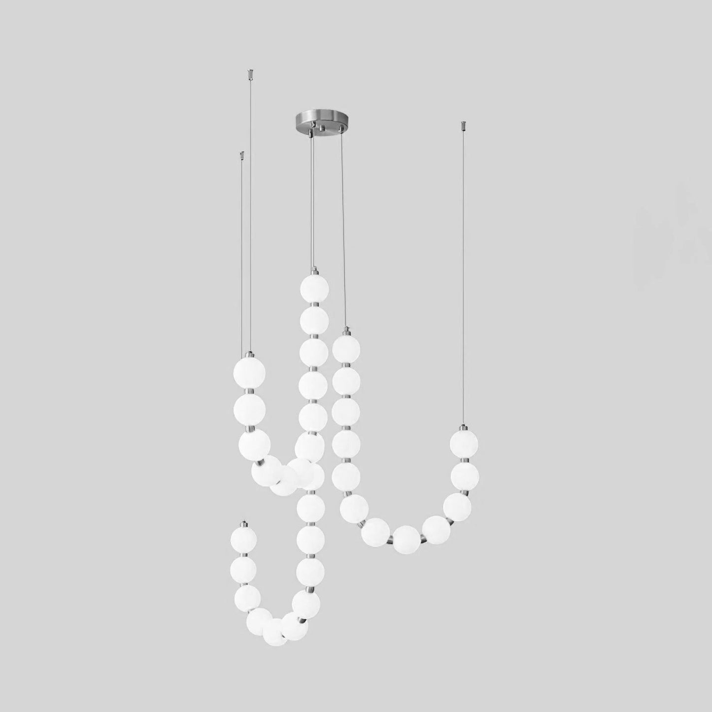 Elegant Acrylic Pearl Chandelier Necklace - Lightweight & Versatile
