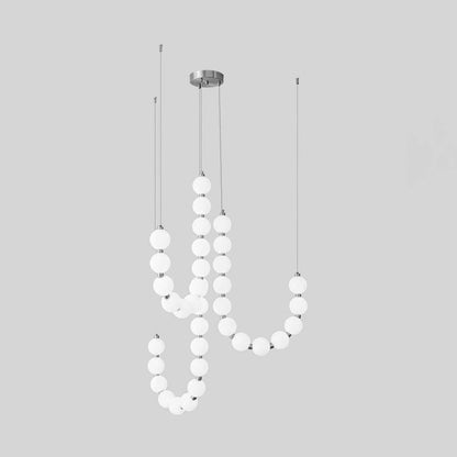 Elegant Acrylic Pearl Chandelier Necklace - Lightweight & Versatile