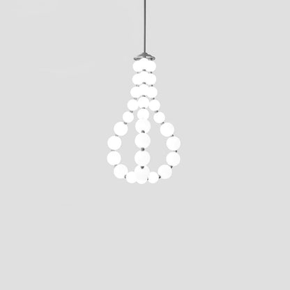 Elegant Acrylic Pearl Chandelier Necklace - Lightweight & Versatile