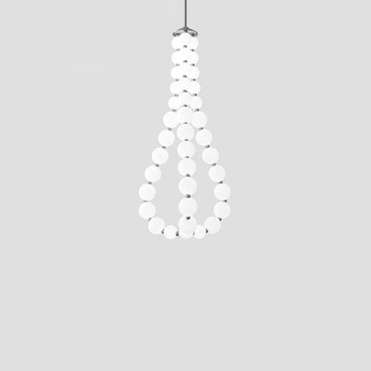 Elegant Acrylic Pearl Chandelier Necklace - Lightweight & Versatile