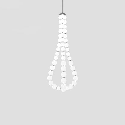 Elegant Acrylic Pearl Chandelier Necklace - Lightweight & Versatile