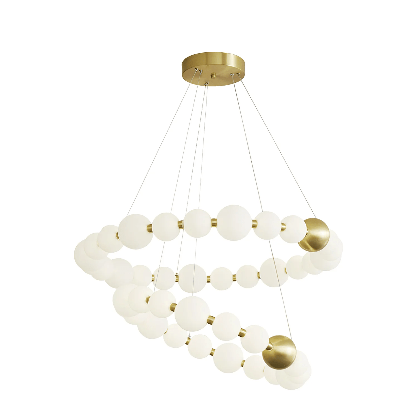 Elegant Acrylic Pearls Chandelier - Modern Design, Adjustable Height