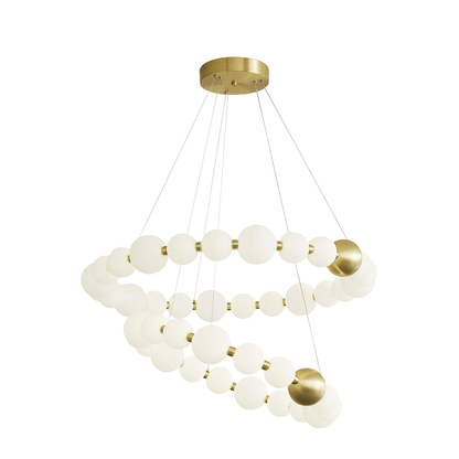 Elegant Acrylic Pearls Chandelier - Modern Design, Adjustable Height
