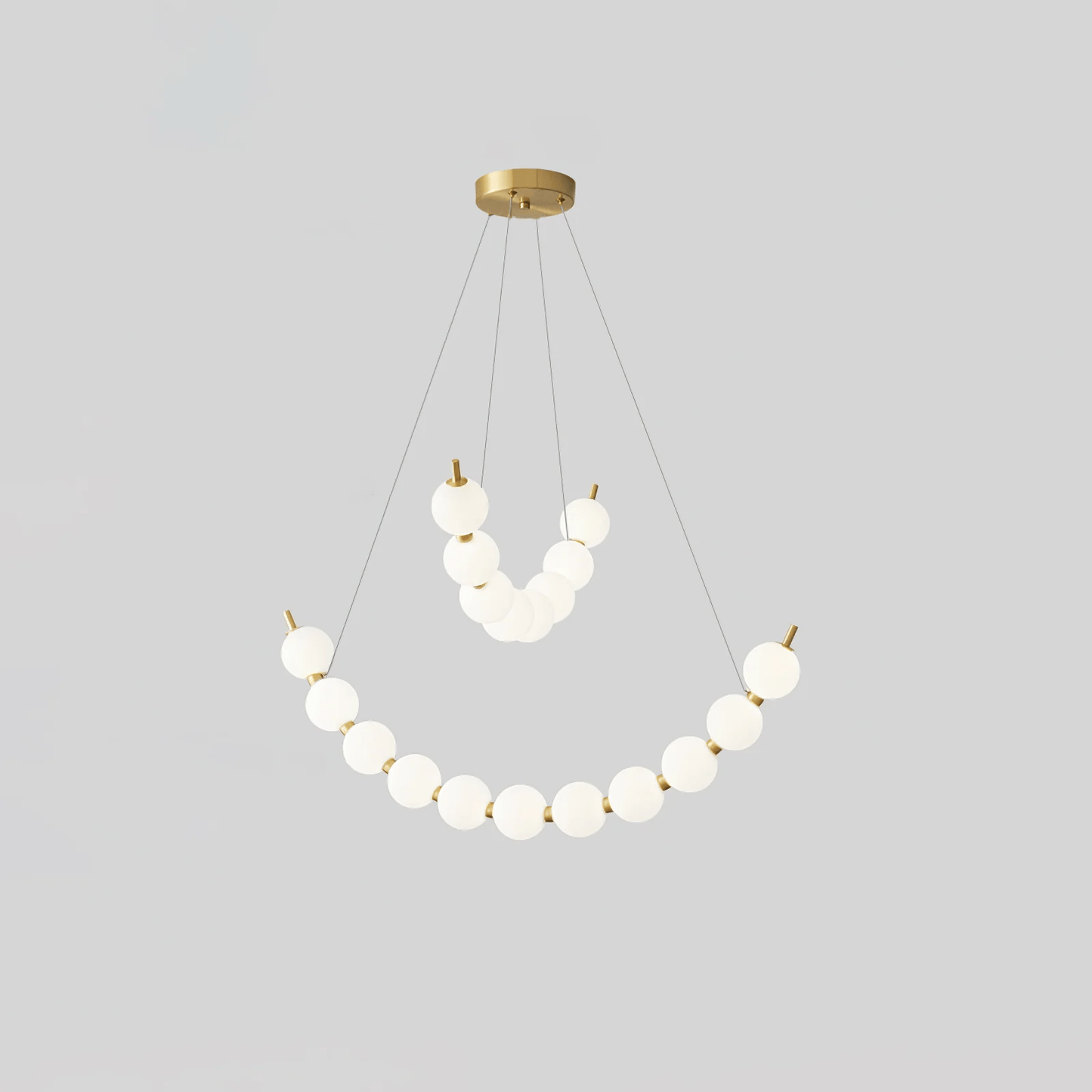 Elegant Acrylic Pearls Chandelier - Modern Design, Adjustable Height