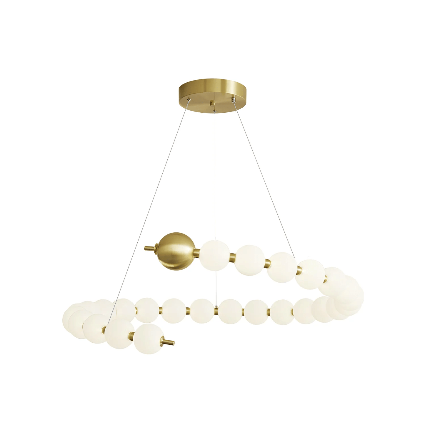 Elegant Acrylic Pearls Chandelier - Modern Design, Adjustable Height