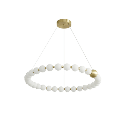 Elegant Acrylic Pearls Chandelier - Modern Design, Adjustable Height
