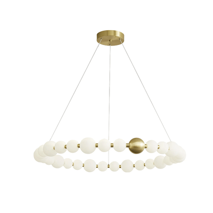 Elegant Acrylic Pearls Chandelier - Modern Design, Adjustable Height