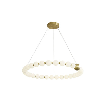 Elegant Acrylic Pearls Chandelier - Modern Design, Adjustable Height