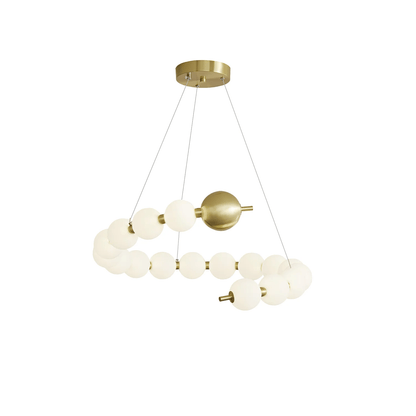 Elegant Acrylic Pearls Chandelier - Modern Design, Adjustable Height