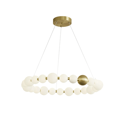 Elegant Acrylic Pearls Chandelier - Modern Design, Adjustable Height