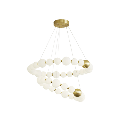 Elegant Acrylic Pearls Chandelier - Modern Design, Adjustable Height