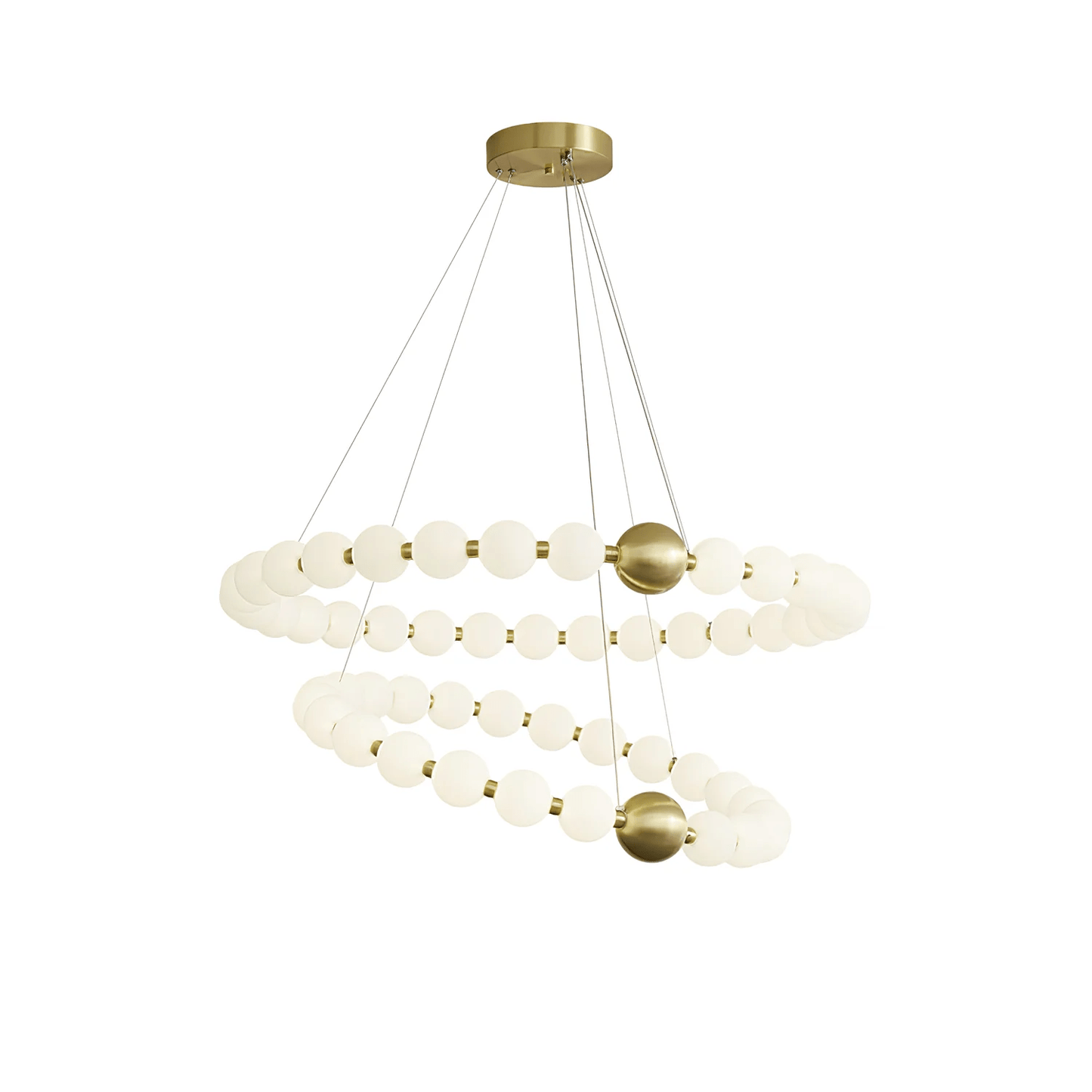 Elegant Acrylic Pearls Chandelier - Modern Design, Adjustable Height