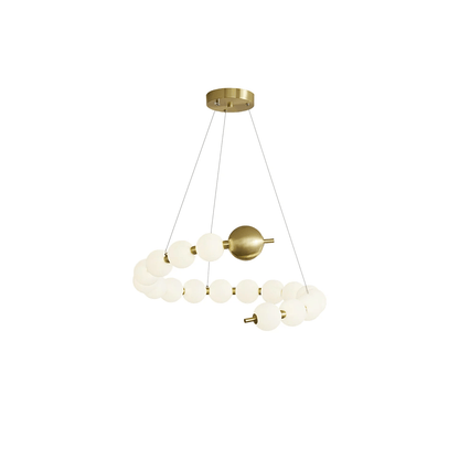 Elegant Acrylic Pearls Chandelier - Modern Design, Adjustable Height