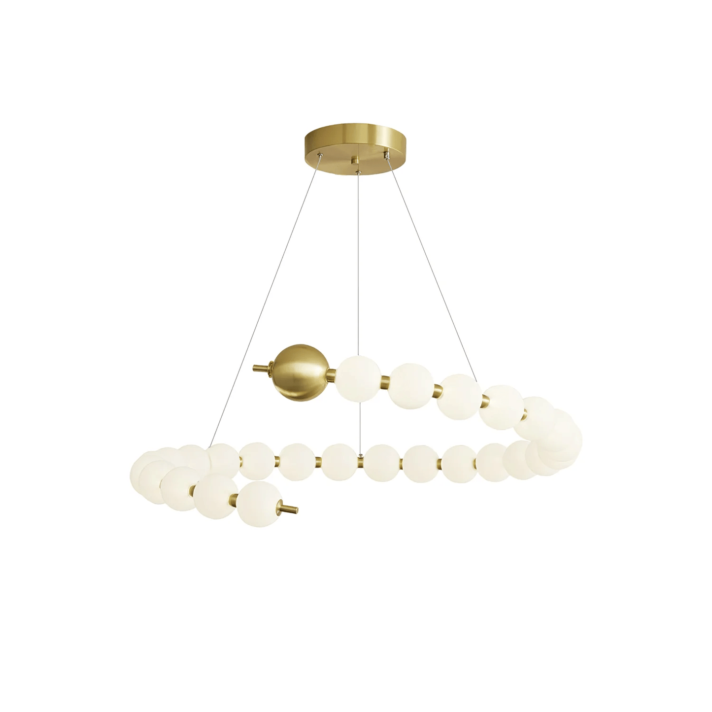 Elegant Acrylic Pearls Chandelier - Modern Design, Adjustable Height