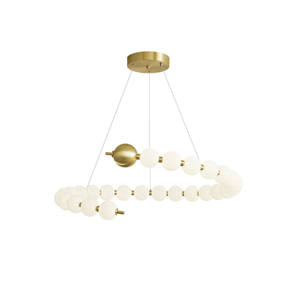 Elegant Acrylic Pearls Chandelier - Modern Design, Adjustable Height