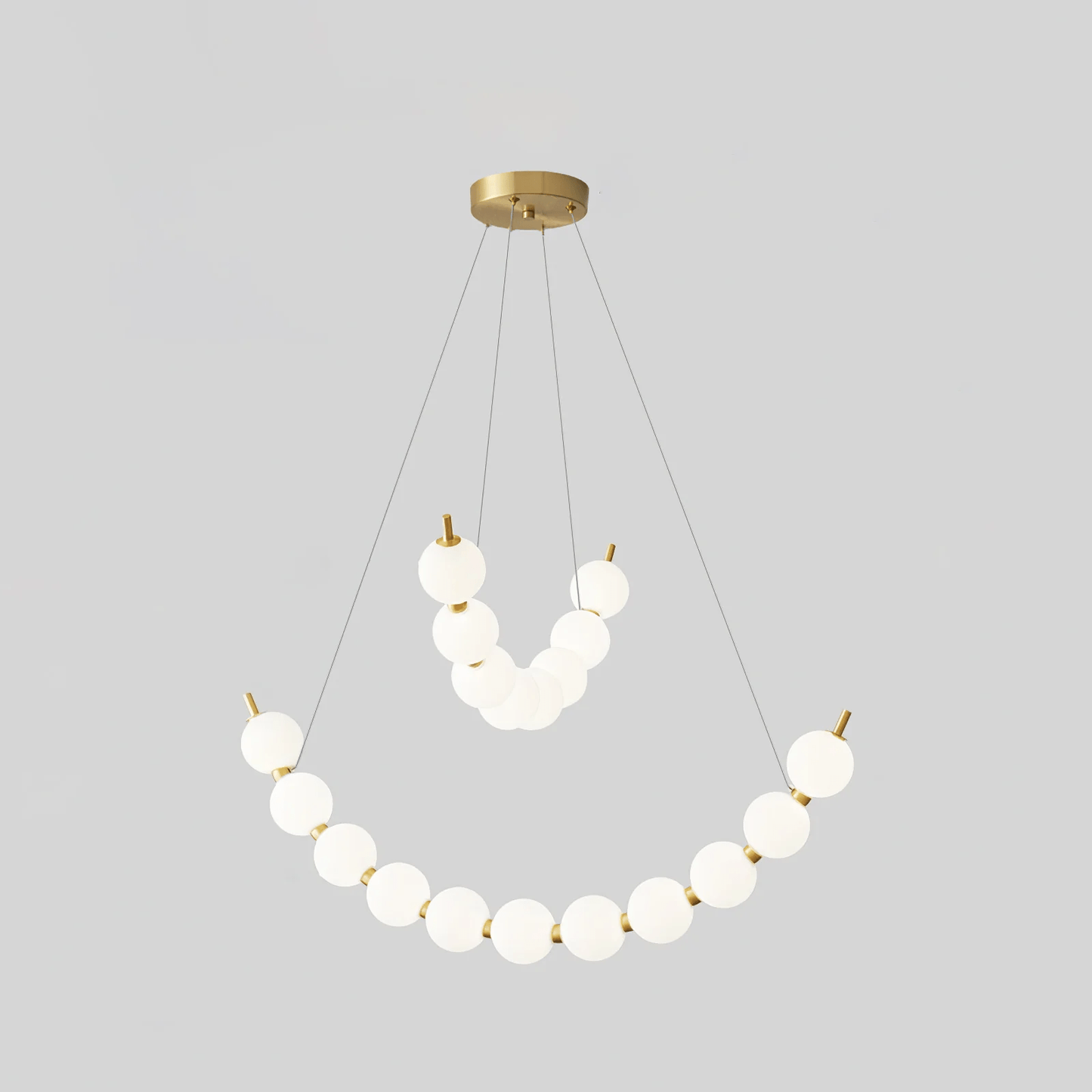 Elegant Acrylic Pearls Chandelier - Modern Design, Adjustable Height