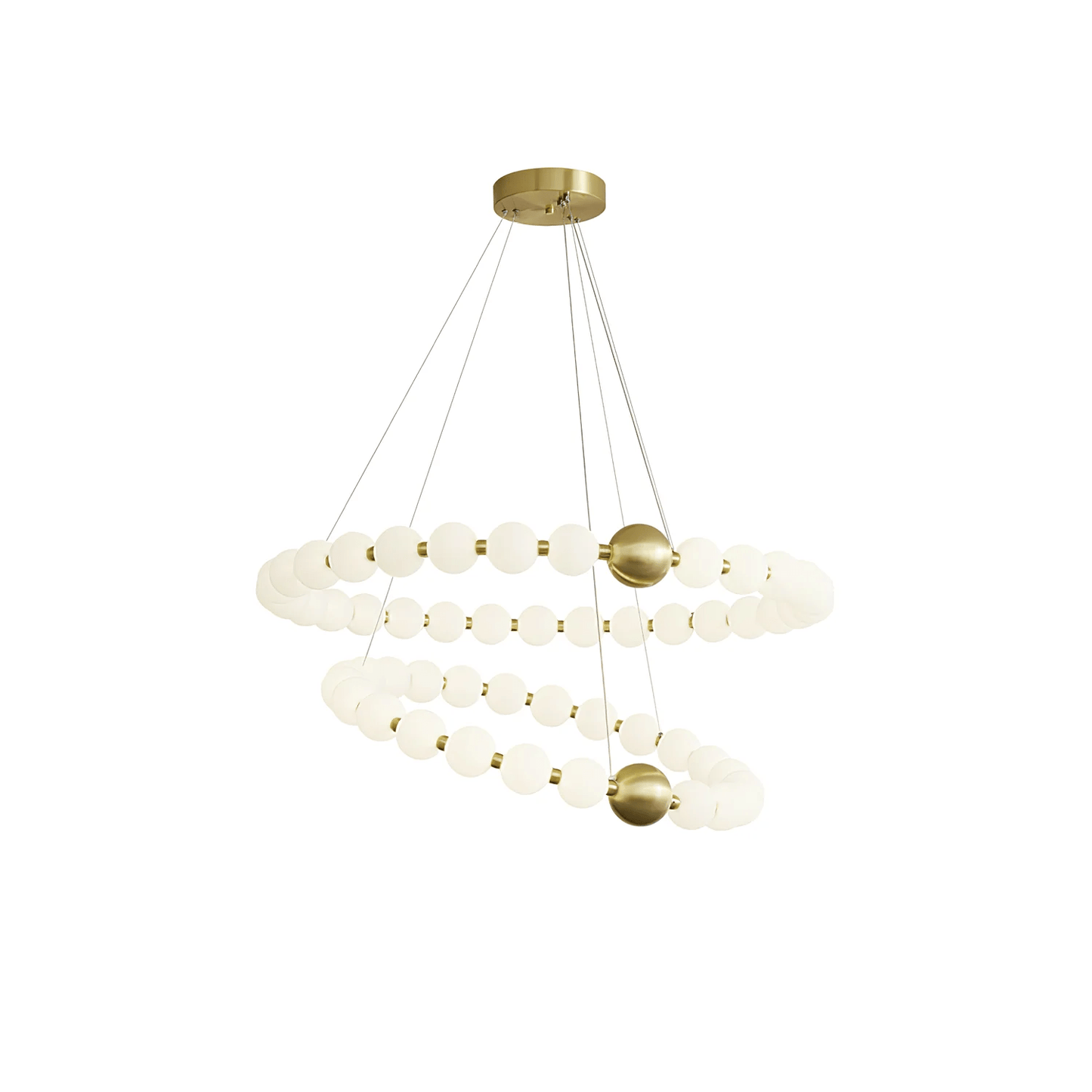 Elegant Acrylic Pearls Chandelier - Modern Design, Adjustable Height